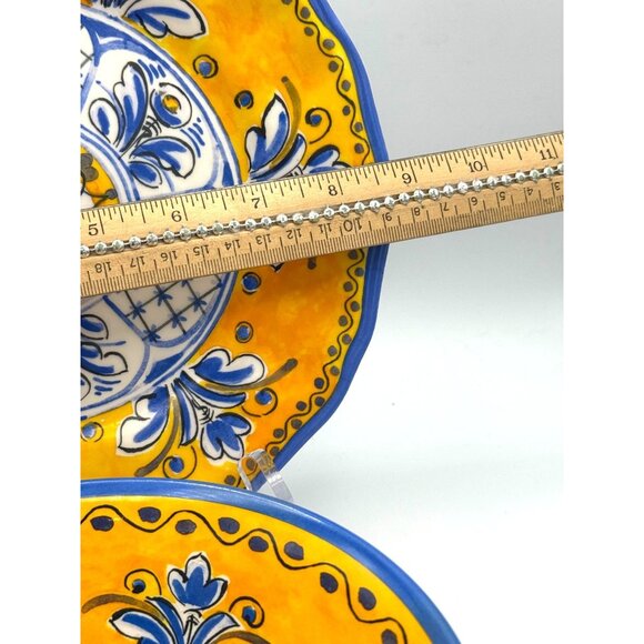 La Cadeaux Benidorm Colorful Melamine 2 Salad Plates 2/Bowls - Picture 6 of 8
